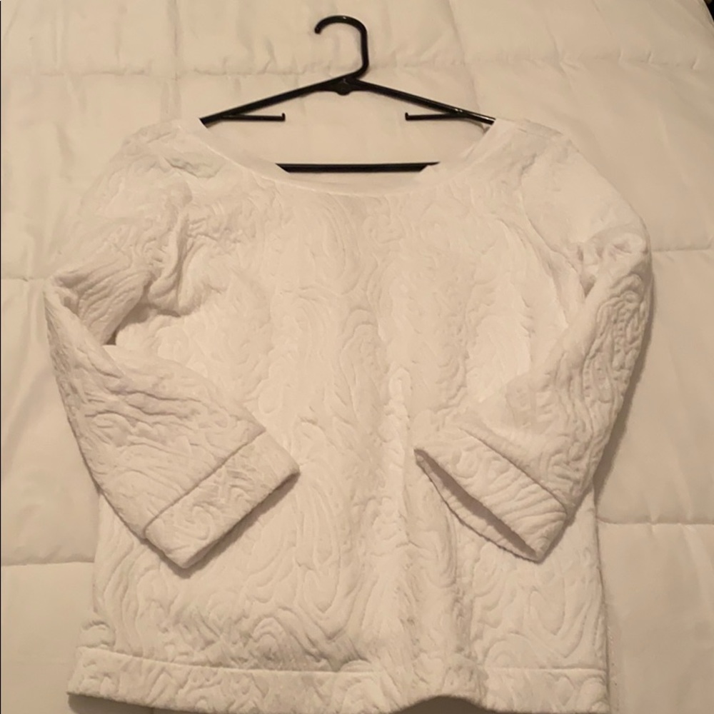 White sweater top